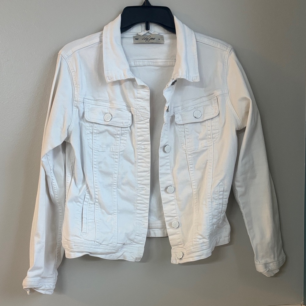 Lola Jeans White Denim Gabriella Jacket size M